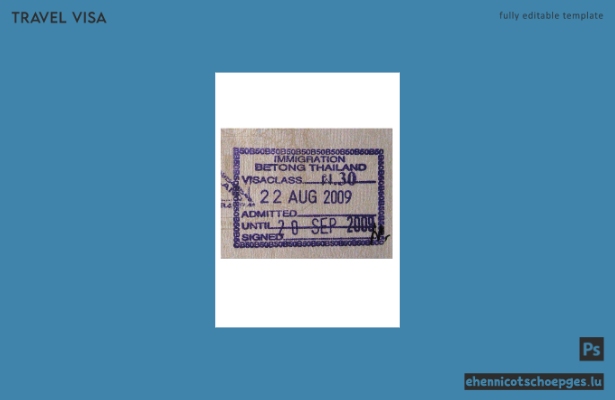 Beispielvorschau für einen Visumstempel für Thailand